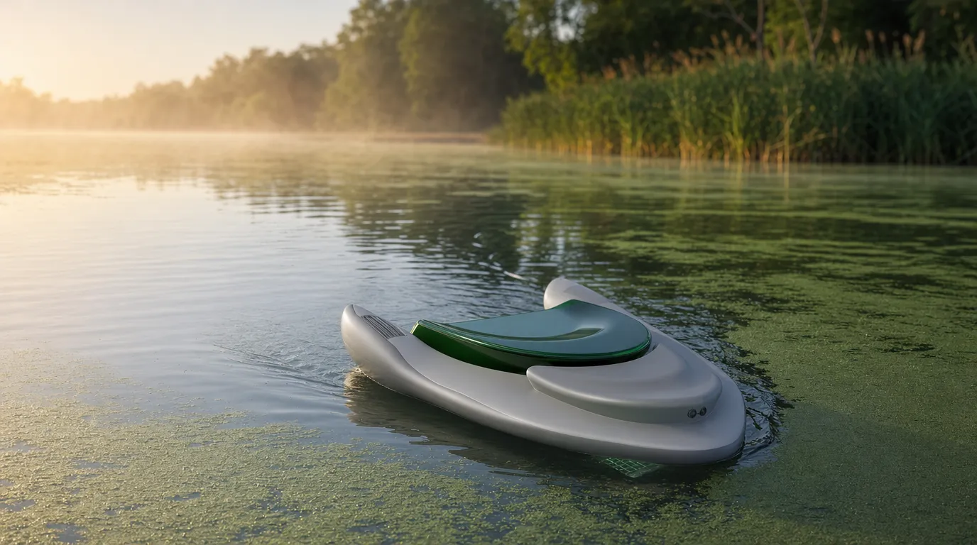 Algatopia on water, front