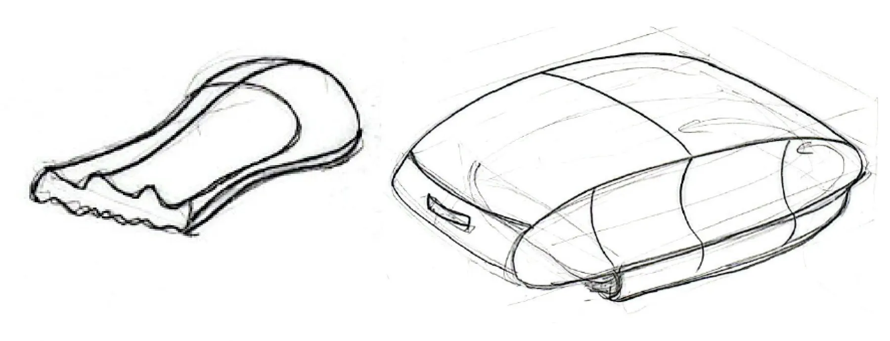 Ideation sketches with tank and mouth