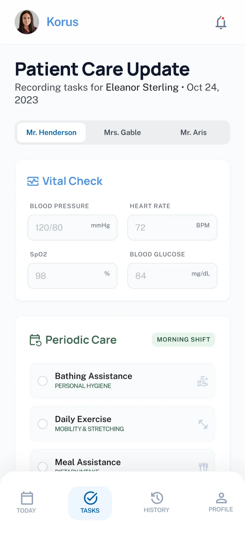 Caregiver app after screen 2