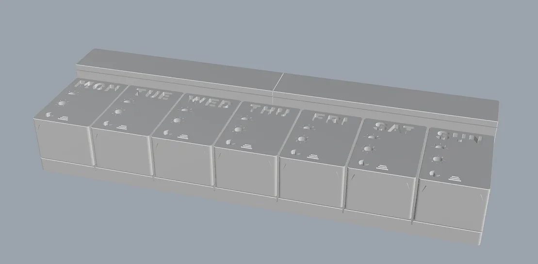 Modular day boxes on a base