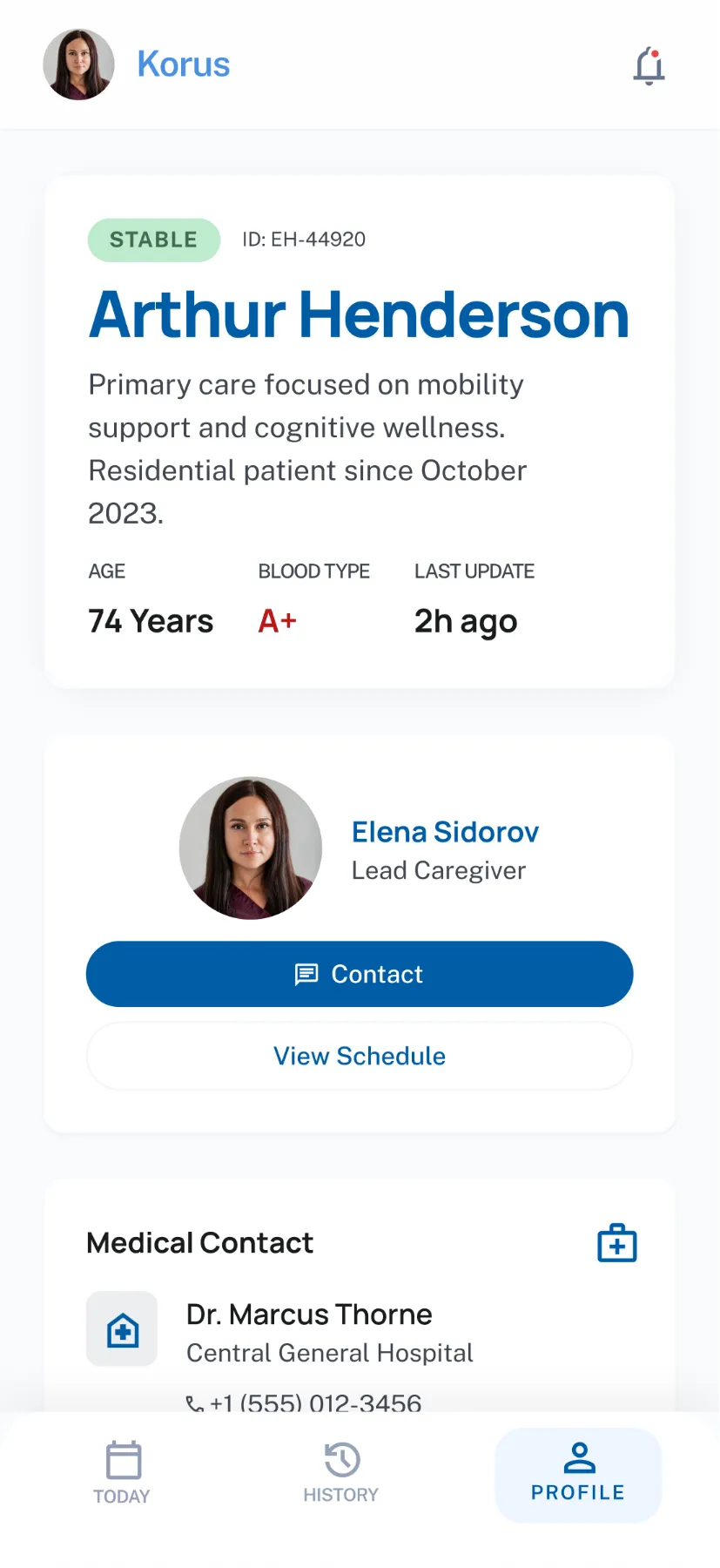 Patient app after screen 3