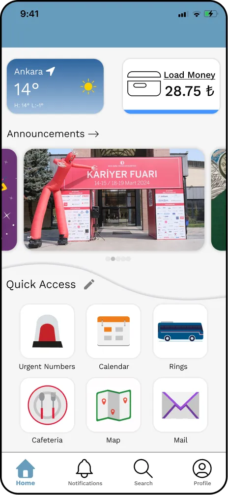 Home Screen screen