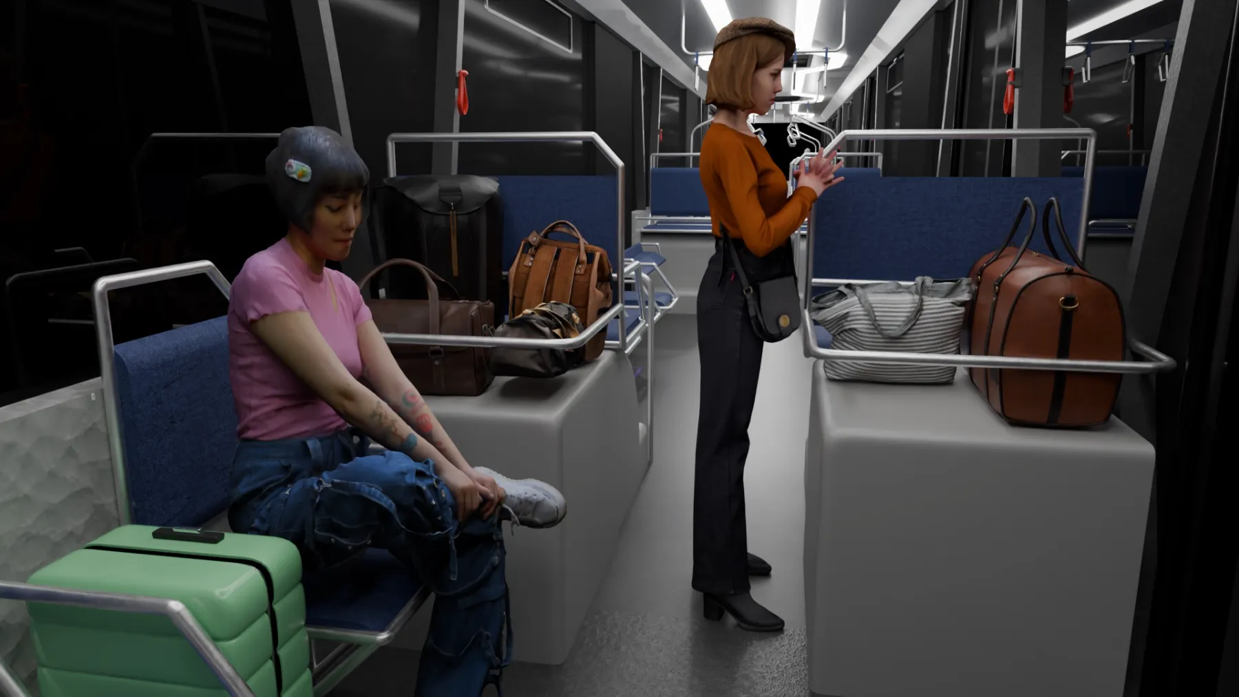 Luggage zone in use