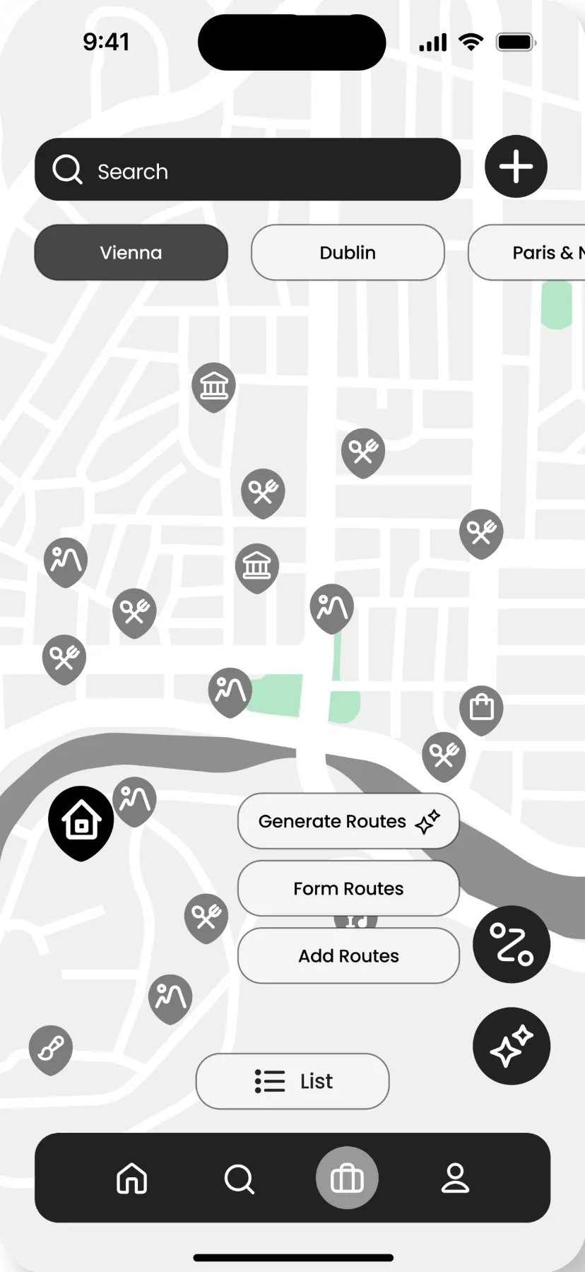 Asks AI to generate a route