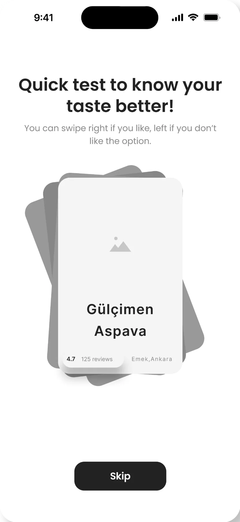 Swipe test