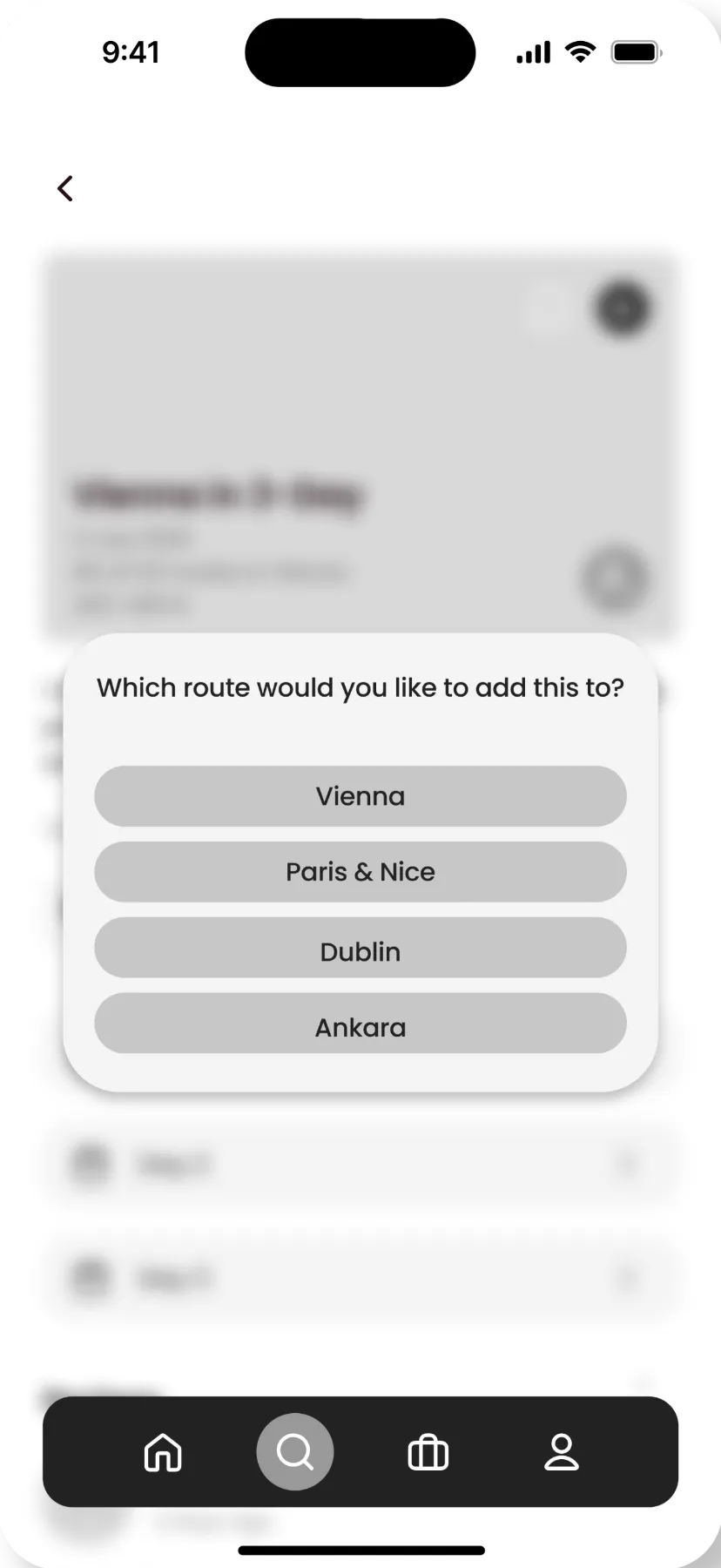 Adds it to his itinerary