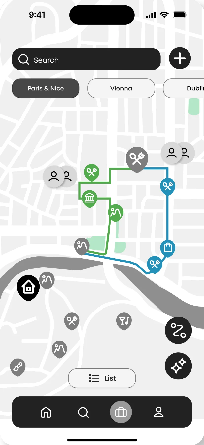 Dedicated map view