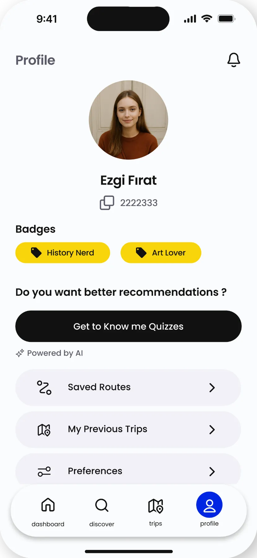 Reach more quizzes on profile.