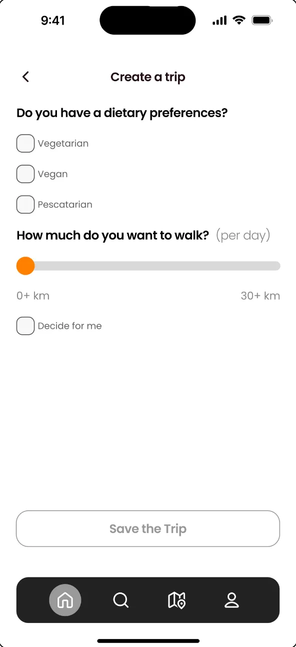 After: Budget and walk range split